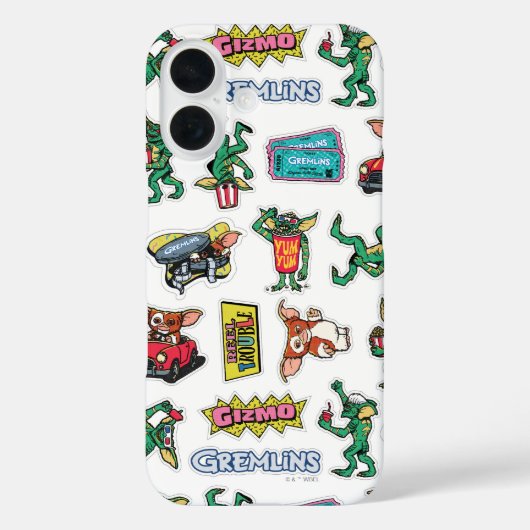 Gremlins™ Sticker Fun Pattern Case-Mate iPhone Case (Achterkant)