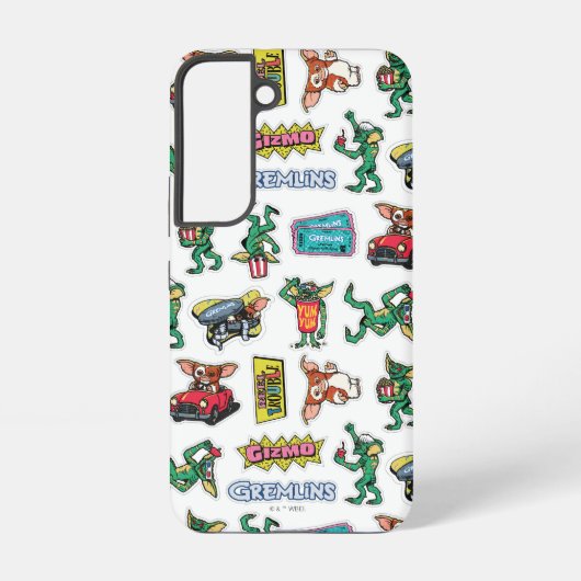 Gremlins™ Sticker Fun Pattern Samsung Galaxy Hoesje (Achterkant)