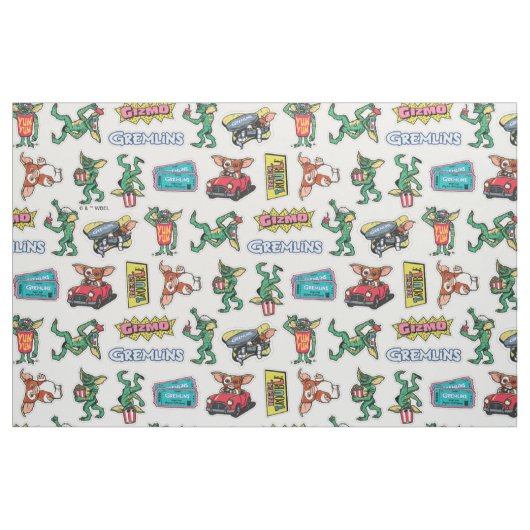 Gremlins™ Sticker Fun Pattern Stof (Fat Quarter)
