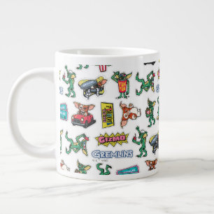 Gremlins™ Sticker Plezier Patroon Extra Grote Beker