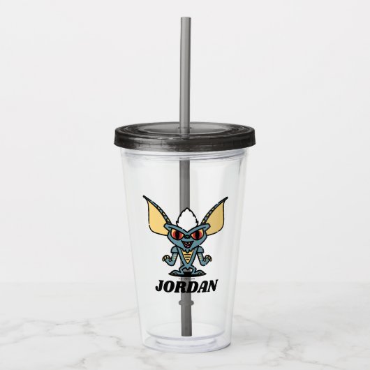 Gremlins | Stripe Cute Comic | Jouw namen toevoege Acryl Drinkbeker (Voorkant)