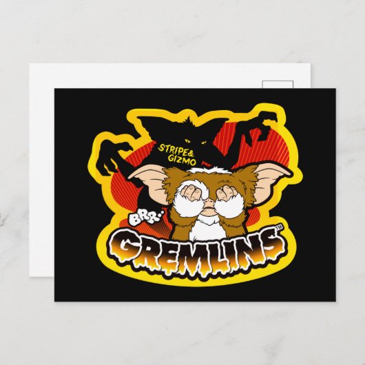 Gremlins | Stripe Scaring Gizmo Briefkaart (Voorkant / Achterkant)