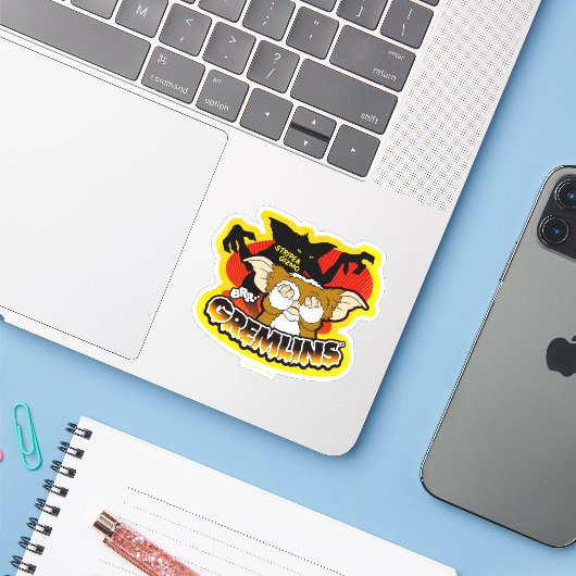 Gremlins | Stripe Scaring Gizmo Sticker (Laptop met iPhone)