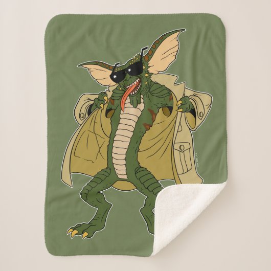 Gremlins | Stripe tapijtflits Sherpa Deken (Voorkant)
