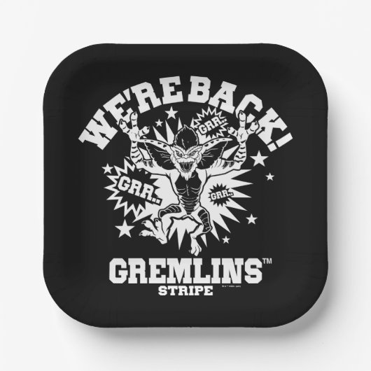 Gremlins | Stripe We zijn terug Papieren Bordje (Voorkant)