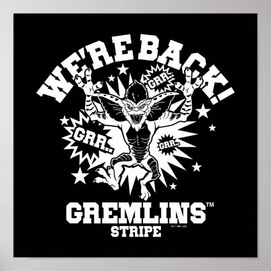 Gremlins | Stripe We zijn terug Poster (Voorkant)
