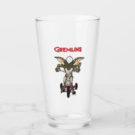 Gremlins | Tricycle voor het strepen Glas (Voorkant)