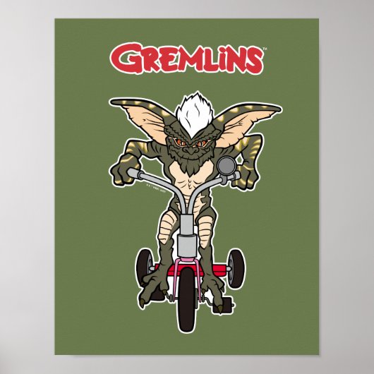 Gremlins | Tricycle voor het strepen Poster (Voorkant)