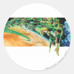 Gren Lantaarns vliegen in de ruimte Ronde Sticker