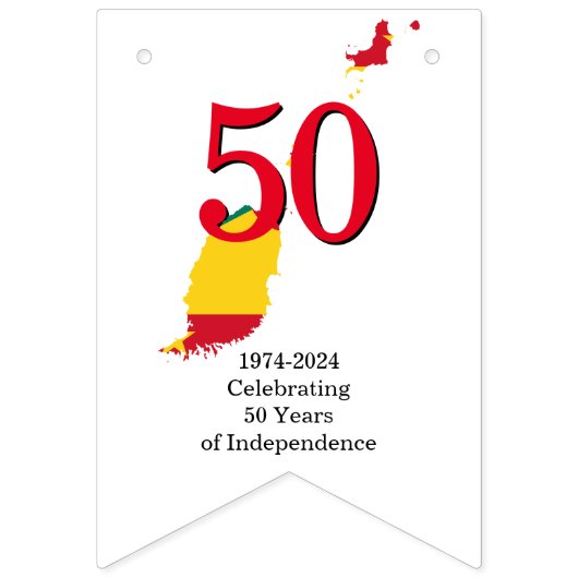 Grenada 2024 GRENADIAN 50e onafhankelijkheid Vlaggetjes (Derde vlag)