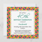 GRENADA CARRIACOU VLAG Aangepaste Verjaardag Vieri Kaart (Voorkant)