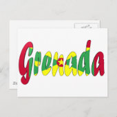 Grenada Flag Briefkaart (Voorkant / Achterkant)