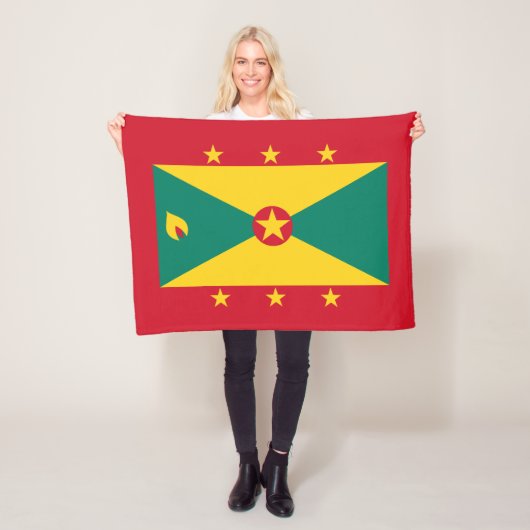 Grenada Flag Fleece Deken (In situ)