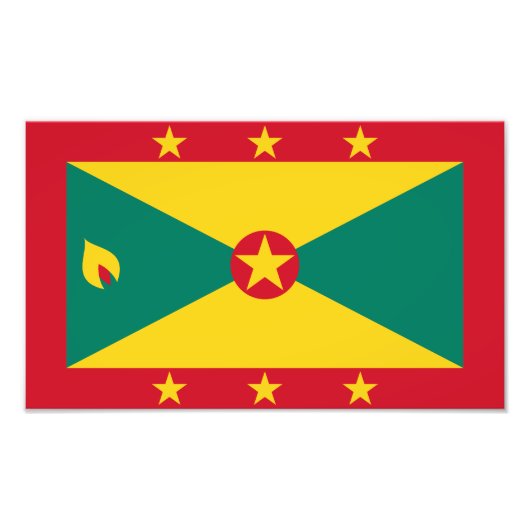 Grenada Flag Foto Afdruk (Voorkant)