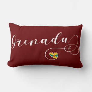 Grenada Flag, Grenadian Heart Kussen