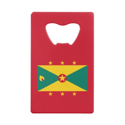 Grenada Flag Kredietkaart Flessenopener (Voorkant)