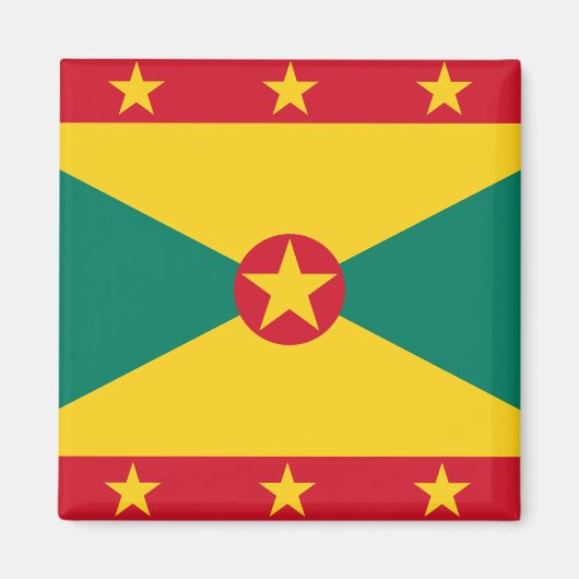 Grenada Flag Magneet (Voorkant)