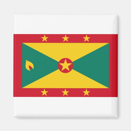 Grenada Flag Magneet (Voorkant)