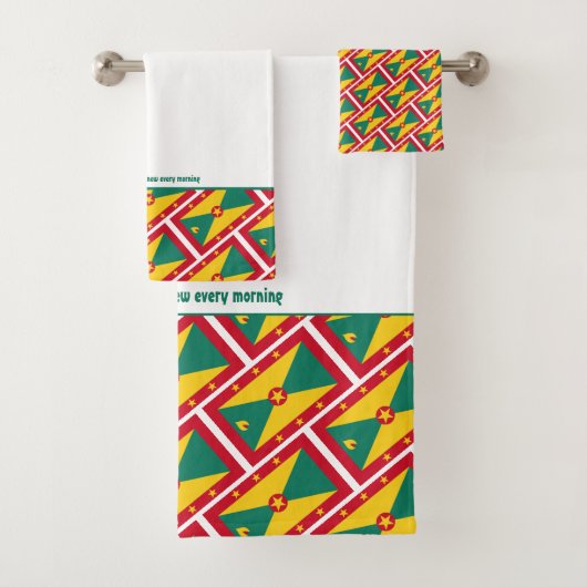 GRENADA FLAG Persoonlijke scripts WHITE Bad Handdoek (Insitu)
