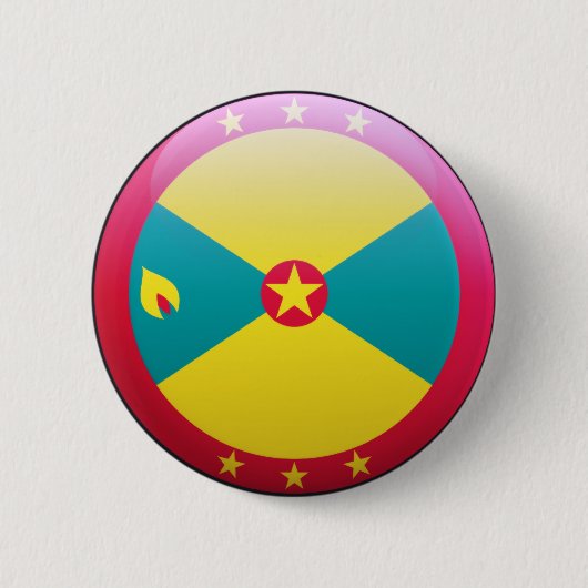 Grenada Flag Ronde Button 5,7 Cm (Voorkant)