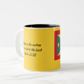 GRENADA FLAG Scripting Gepersonaliseerd patriottis Tweekleurige Koffiemok (Voorkant links)