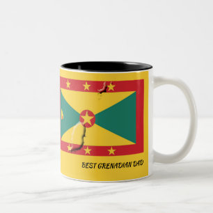 GRENADA FLAG Scripting Gepersonaliseerd patriottis Tweekleurige Koffiemok