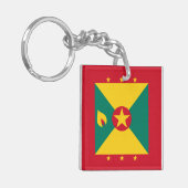 Grenada Flag Sleutelhanger (Voorkant Links)