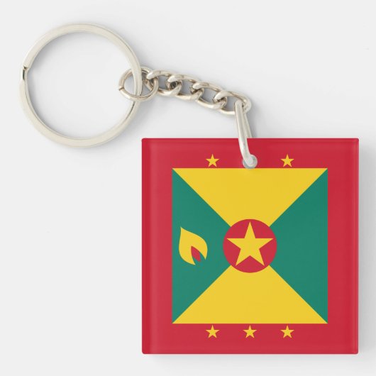 Grenada Flag Sleutelhanger (Voorkant)