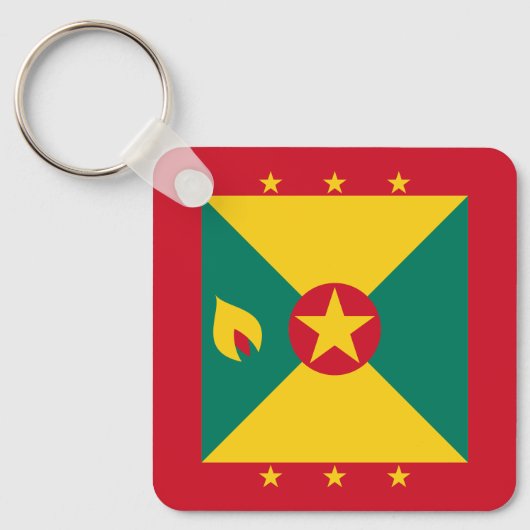 Grenada Flag Sleutelhanger (Voorkant)