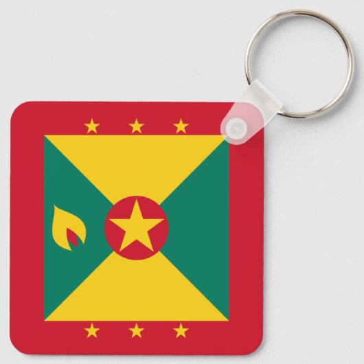 Grenada Flag Sleutelhanger (Achterkant)