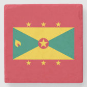 Grenada Flag Stenen Onderzetter (Voorkant)