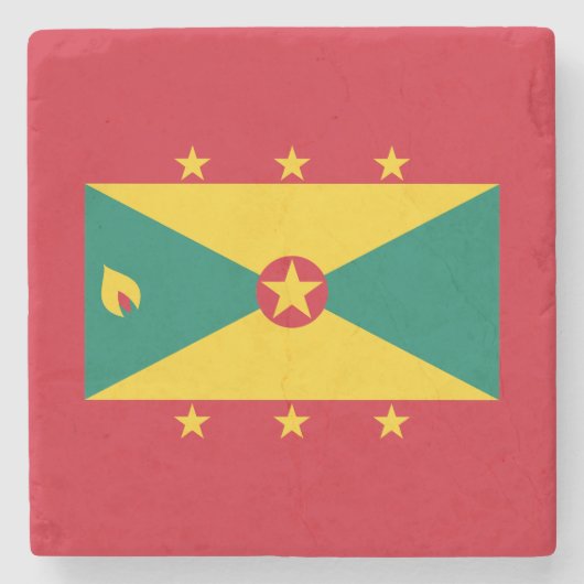 Grenada Flag Stenen Onderzetter (Voorkant)