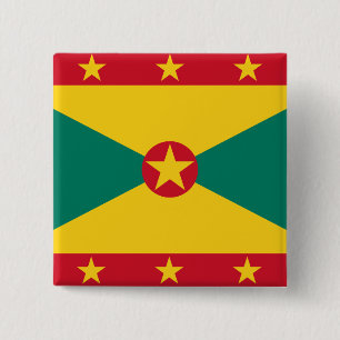 Grenada Flag Vierkante Button 5,1 Cm