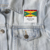 Grenada Flag Vierkante Button 5,1 Cm (In situ)
