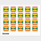 Grenada Flag Vierkante Sticker (Vel)