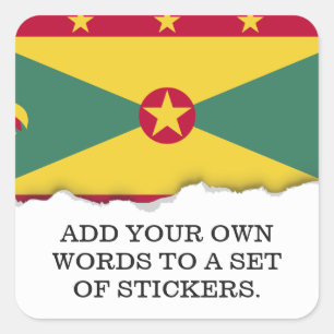 Grenada Flag Vierkante Sticker