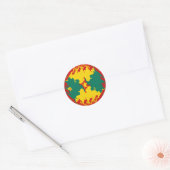 Grenada Gnarly vlag Ronde Sticker (Envelop)