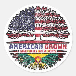 Grenada Grenadian US American USA Verenigde Staten Ronde Sticker