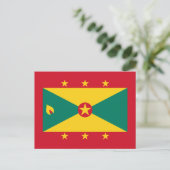 Grenada - Grenadische vlag Briefkaart (Staand voorkant)