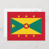 Grenada - Grenadische vlag Briefkaart (Voorkant / Achterkant)