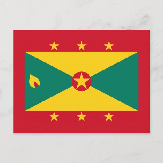 Grenada - Grenadische vlag Briefkaart (Voorkant)