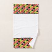 GRENADA JAMAICA DRAPEAU Customisé Écriture BLANC (Serviette à main)