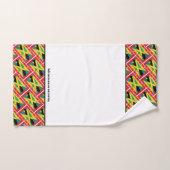 GRENADA JAMAICA DRAPEAU Customisé Écriture BLANC (Serviette à main)