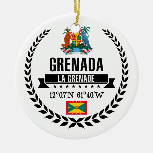 Grenada Keramisch Ornament (Voorkant)