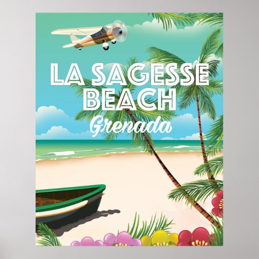 Grenada La Sagesse Reisposter Poster (Voorkant)