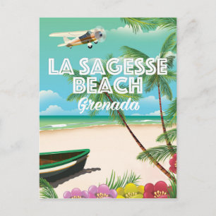 Grenada La Sagesse Travel Poster Briefkaart