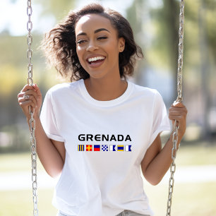 Grenada Nautical Maritime Sailing Flags T-shirt
