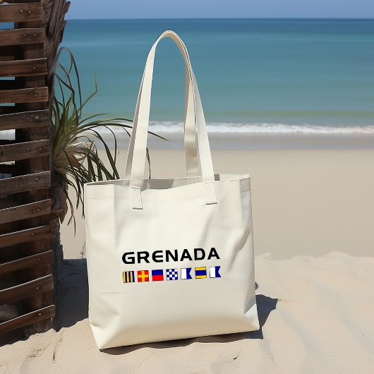 Grenada Nautical Maritime Sailing Flags Tote Bag