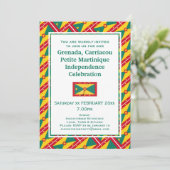 GRENADA ONAFHANKELIJKHEIDSVIERING Grenadische Vlag Kaart (Staand voorkant)