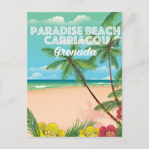 Grenada paradijs carriacou Travel Poster Briefkaart